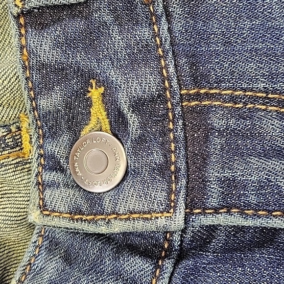 LOFT Womens Curvy Boot Dark Wash Stretch Jeans Size 2 - Picture 5 of 10